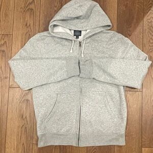 J. Crew Light Gray Zip-Up Hoodie